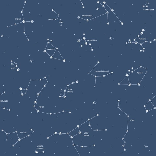 Vaikiški tapetai iš popieriaus 10 m x 53 cm Constellations – Vavex