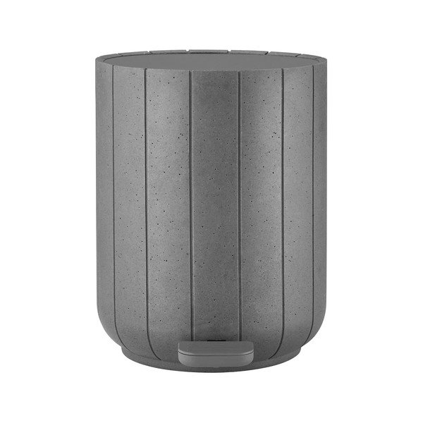 Pilkos spalvos iš polirezino šiukšliadėžė su pedalu 3 l Kua – Blomus