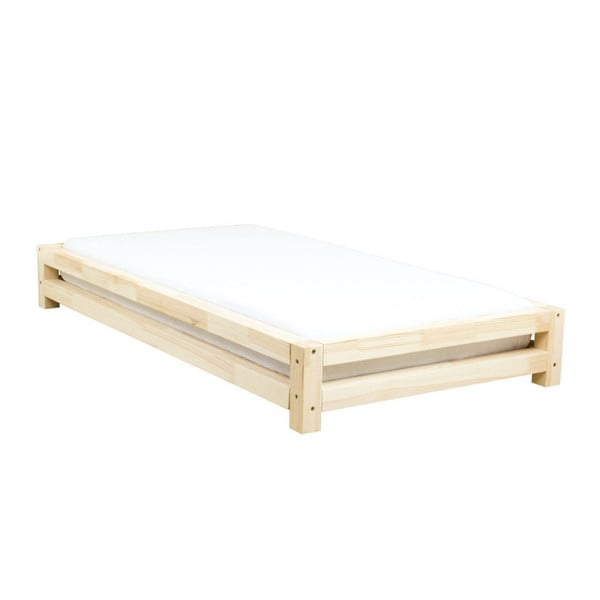 Viengulė lova iš lakuotos eglės medienos "Benlemi JAPA", 120 x 190 cm