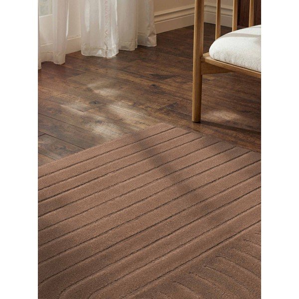 Rankų darbo smėlio spalvos iš vilnos kilimas 80x150 cm Arcura – Vikosa-image-2