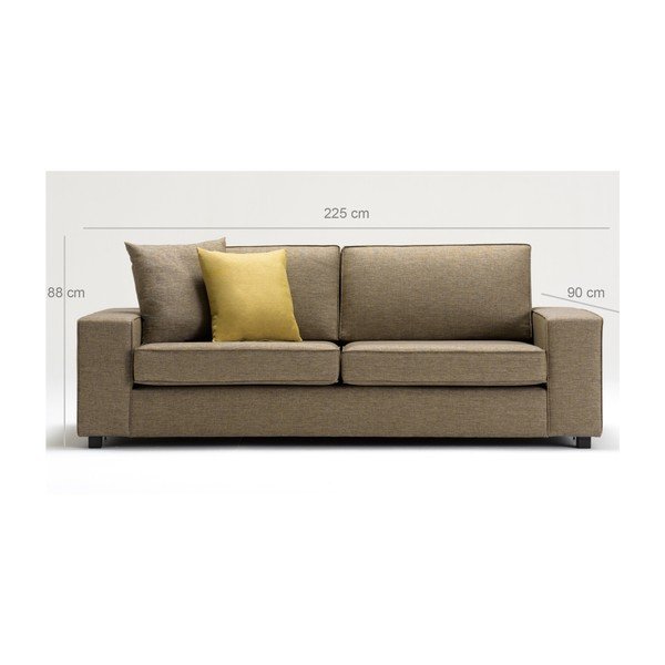 Ruda trijų vietų sofa "Balcab Home Doty-image-1