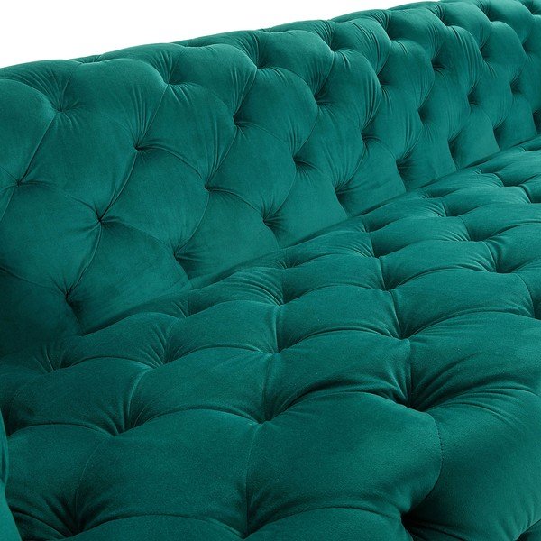 Žalioji 2 vietų sofa su aksomo išvaizda "La Forma Maisha-image-3