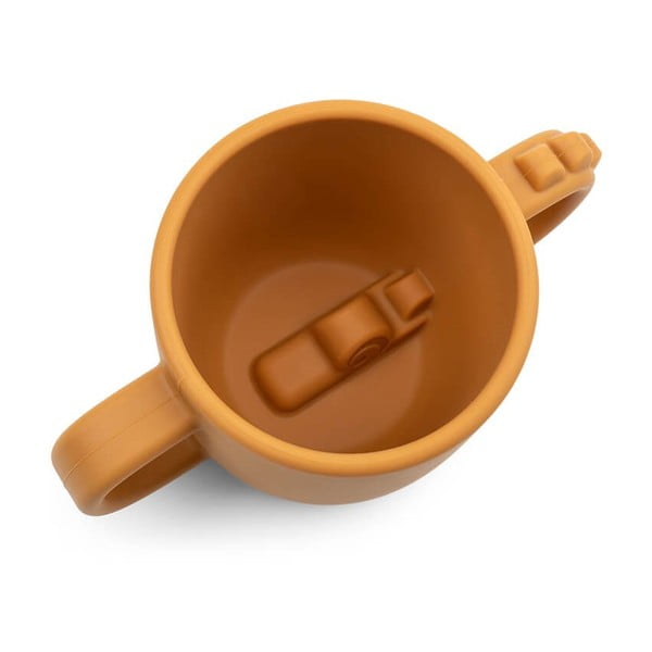 Geltonas silikoninis puodelis kūdikiams 0,17 l Croco - Done by Deer-image-3