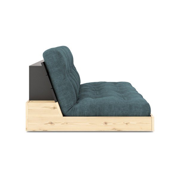 Sulankstoma sofa iš kordinio velveto mėlynos spalvos 196 cm Base – Karup Design-image-3