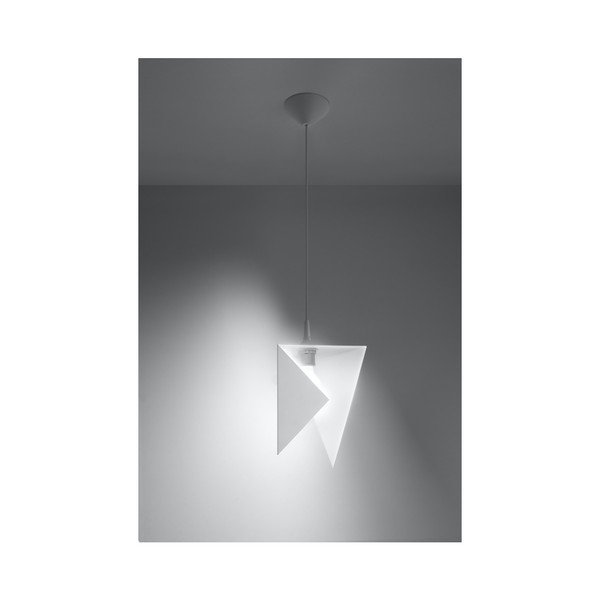 Baltas pakabinamas šviestuvas Sollux Trigono-image-1