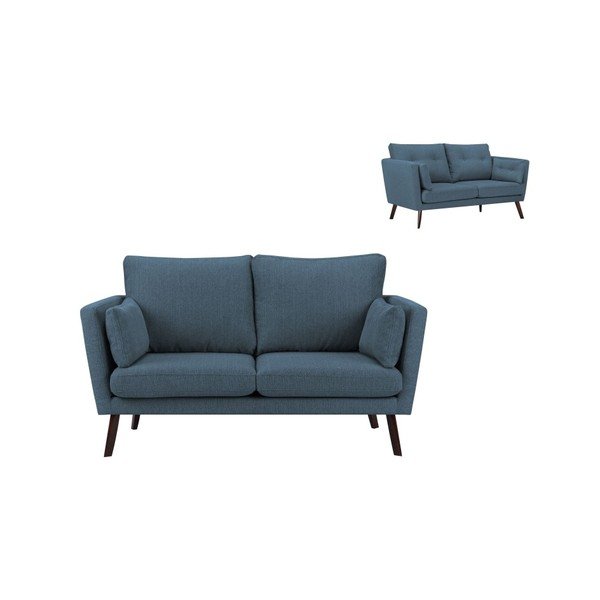 Tamsiai mėlyna 2 vietų sofa Mazzini Sofos Elena-image-1