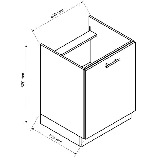 Apatinė virtuvės kaitlentės spintelė (plotis 60 cm) Brodie – STOLKAR-image-1