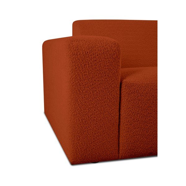 Iš boucle kampinė sofa raudonos plytų spalvos (su dešiniuoju kampu) Roxy – Scandic-image-4
