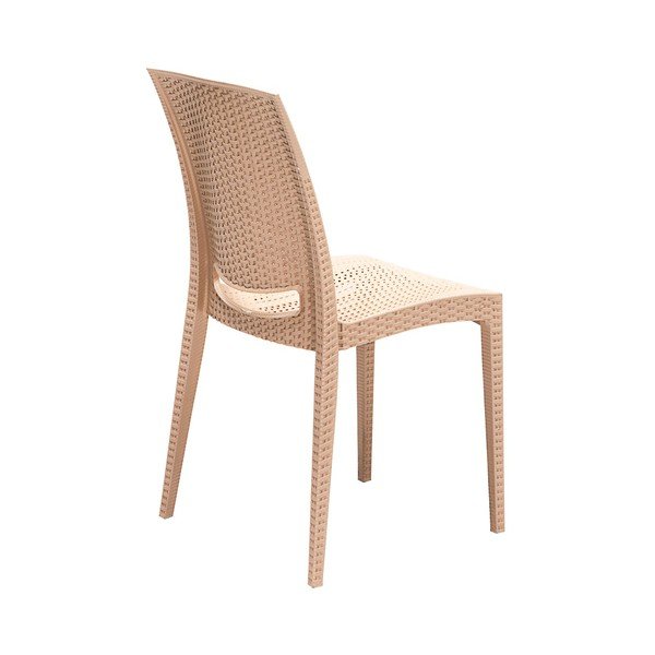 Iš dirbtinio rotango sodo valgomojo komplektas smėlio spalvos 4 žmonėms Rattan – Floriane Garden-image-4
