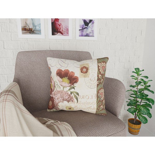 Pagalvės užvalkalas Vitaus Maseto Flowers Rusto Dos, 43 x 43 cm-image-1