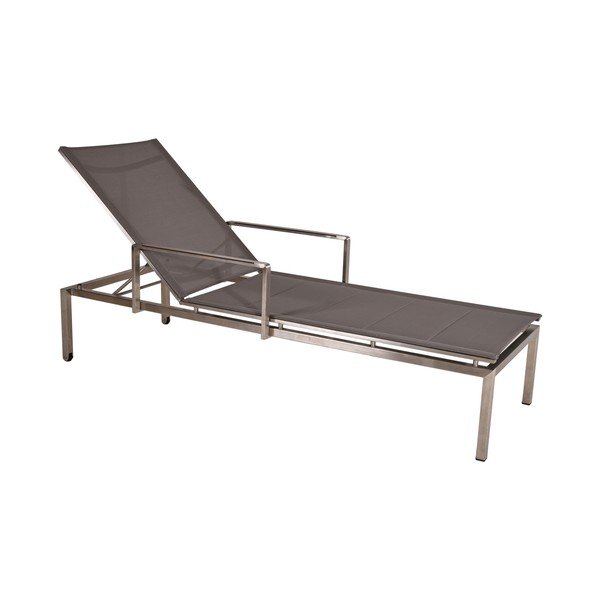 Metalinis sodo šezlongas pilkos spalvos Sienna – Garden Pleasure