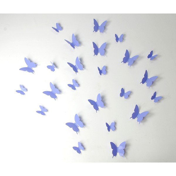 12 violetinių 3D lipdukų rinkinys "Ambiance Butterflies-image-2