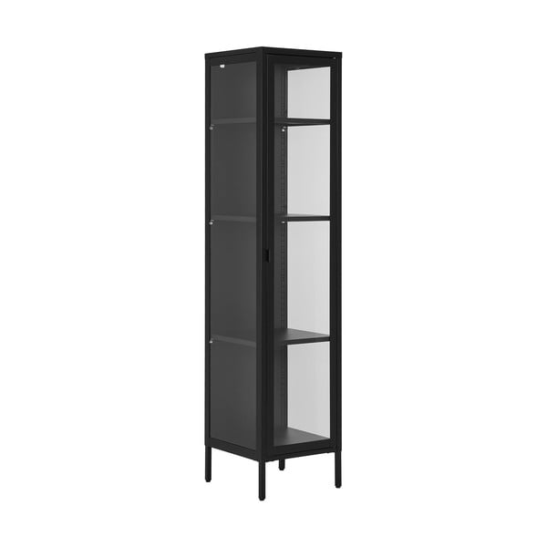Iš metalo vitrina juodos spalvos 40x180 cm Brisbane – House Nordic-image-3