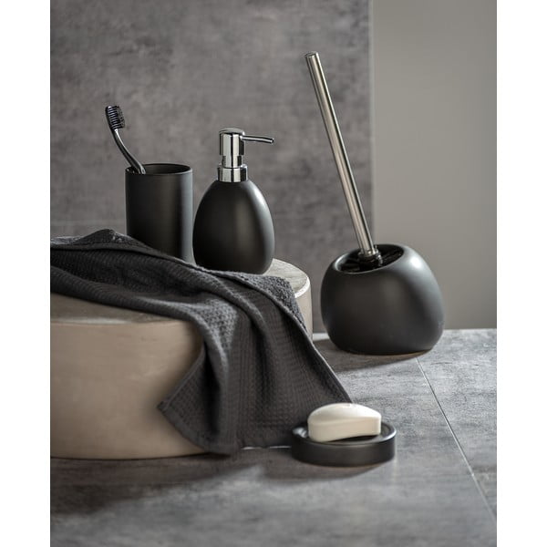 Juodas keraminis tualeto šepetys Wenko Polaris-image-1