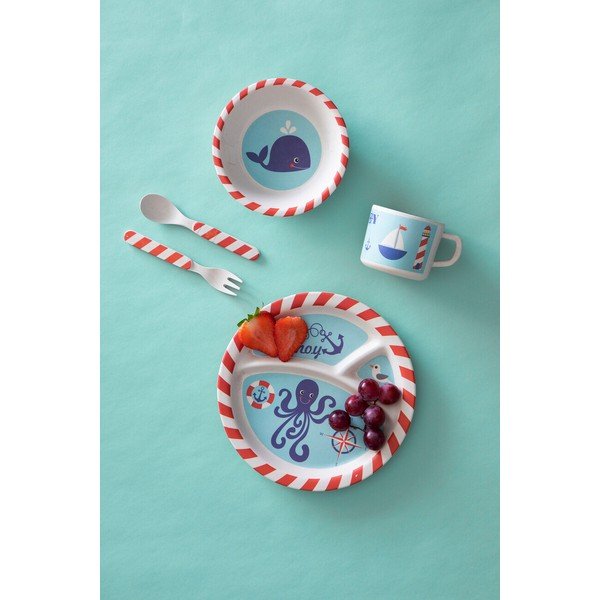 Bambukiniai vaikiški valgomojo rinkiniai 5 vnt. Eden – Premier Housewares-image-1