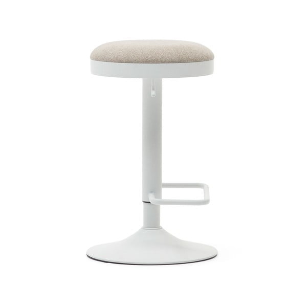 Smėlio spalvos iš audinio baro kėdžių komplektas reguliuojamo aukščio 2 vnt. (sėdynės aukštis 53,5 cm) Zaib – Kave Home-image-3