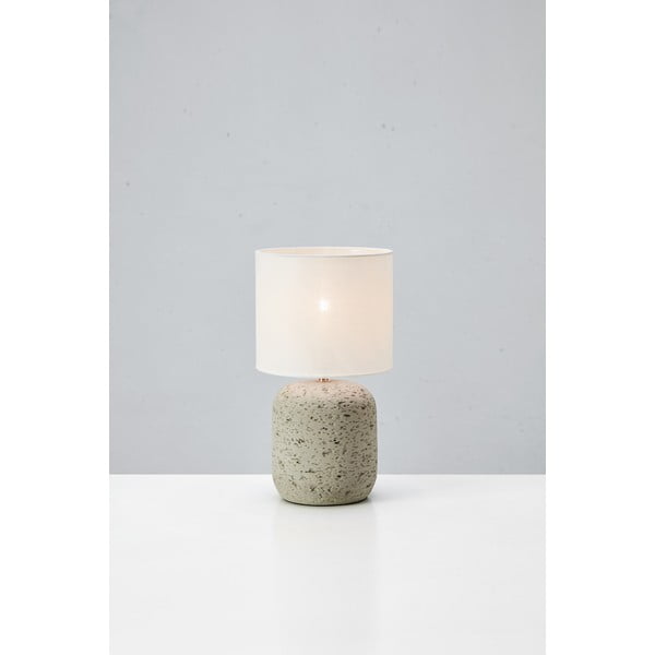 Pilkos spalvos stalinis šviestuvas (aukštis 33 cm) su tekstiliniu gaubtu Montagna – Markslöjd-image-2