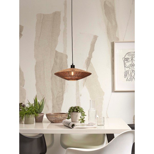 Kabantis šviestuvas natūralios spalvos ø 40 cm iš džiuto Iguazu – Good&Mojo-image-1