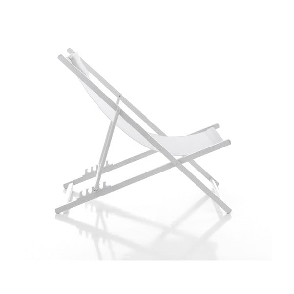 Metalinis sulankstomas sodo šezlongas baltos spalvos Milos – Tomasucci-image-1