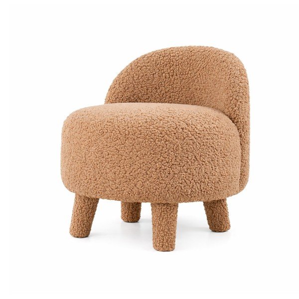 Vaikiškas krėslas rudos spalvos iš boucle Moouv – Artie