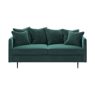 Tamsiai žalios turkio spalvos aksominė sofa Ghado Esme, 176 cm