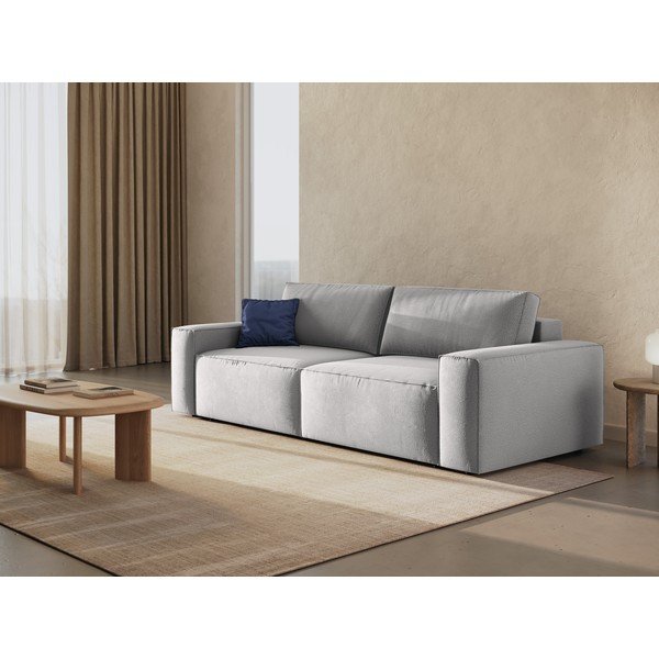Sulankstoma sofa šviesiai pilkos spalvos 247 cm Jodie – Micadoni Home-image-1