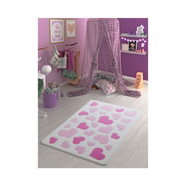 Vaikiškas kilimas Sweet Love Pink, 100 x 150 cm-image-1
