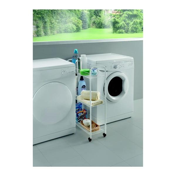 Trijų pakopų mobilus vonios kambario stovas Metaltex Laundry, 23 x 84 cm-image-3