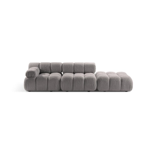 Iš boucle sofa šviesiai pilkos spalvos 288 cm Bellis – Micadoni 