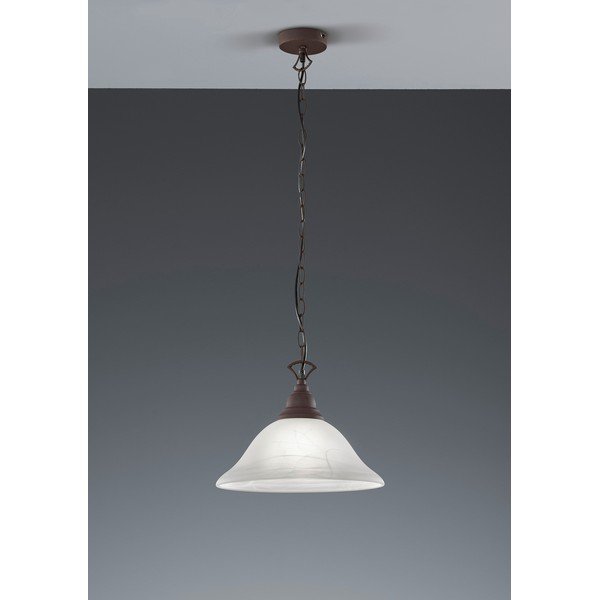 Tamsiai pilkos spalvos iš metalo kabantis šviestuvas ø 33,5 cm su stiklo gaubtu Country – Reality-image-1