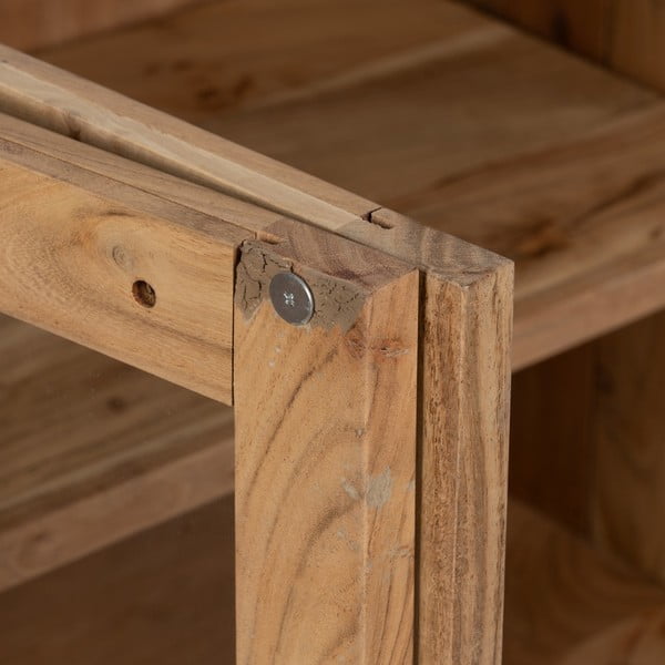 Natūralios spalvos iš akacijos masyvo vitrina 180x80x40 cm Creel – Ixia-image-4