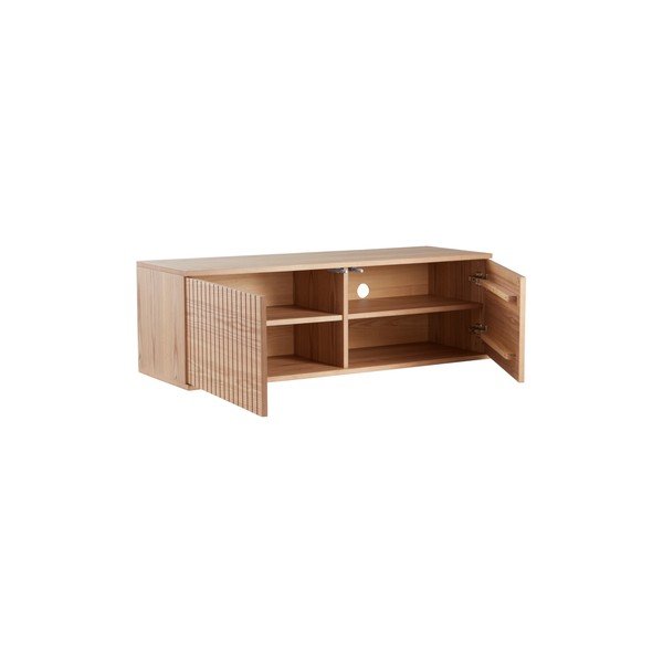 Natūralios spalvos TV spintelė iš uosio 120x38x40 cm Sandviken – Jotex-image-2