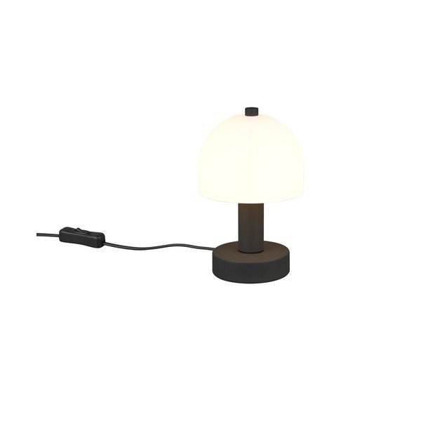 Stalinis šviestuvas juodos ir baltos spalvos (aukštis 19 cm) su stiklo gaubtu Glenn – Reality-image-4