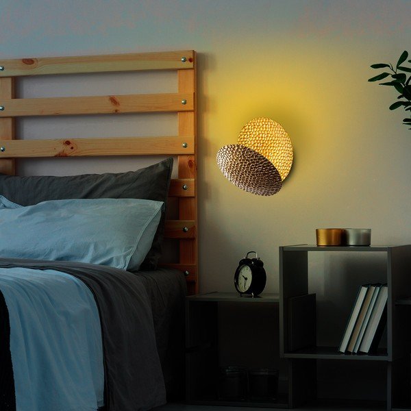 Auksinės spalvos sieninė lempa LED ø 21 cm Yosma – Opviq lights-image-2