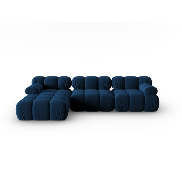 Sofa mėlynos spalvos iš velveto 285 cm Bellis – Micadoni Home