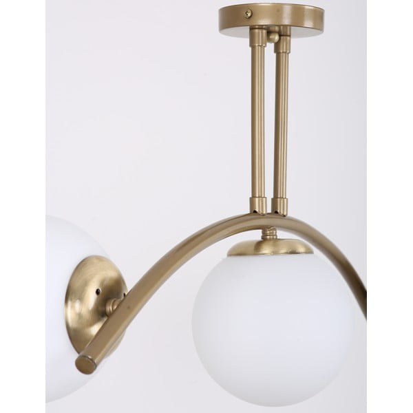 Lubinis šviestuvas baltos spalvos/auksinės spalvos ø 15 cm su stiklo gaubtu Yay – Squid Lighting-image-1