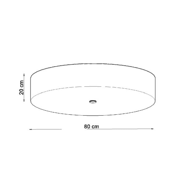 Juodas lubinis šviestuvas su stikliniu gaubtu ø 80 cm Herra - Sollux-image-4