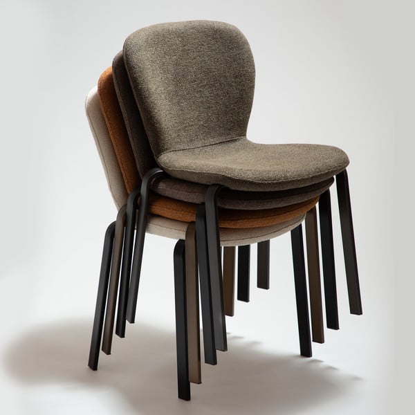 Khaki spalvos iš audinio valgomojo kėdė Heap – DAN-FORM Denmark-image-1