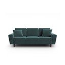 Smaragdinės spalvos iš velveto sulankstoma/su sandėliavimo vieta sofa 235 cm Kyoto – Cosmopolitan Design