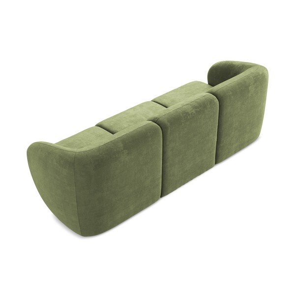Žalios spalvos sofa iš šenilinio audinio 244 cm Lani – Makamii-image-3