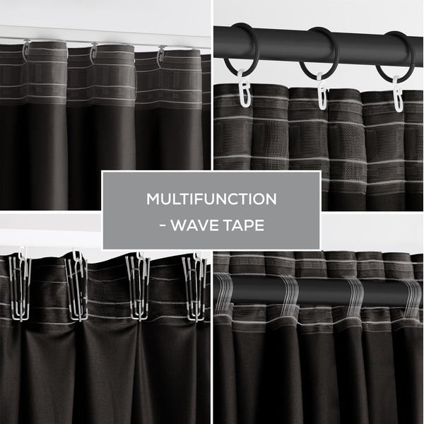 Juodos spalvos iš velveto pritemdymas (dalinis užtemimas) užuolaida 140x270 cm – Restilo-image-4