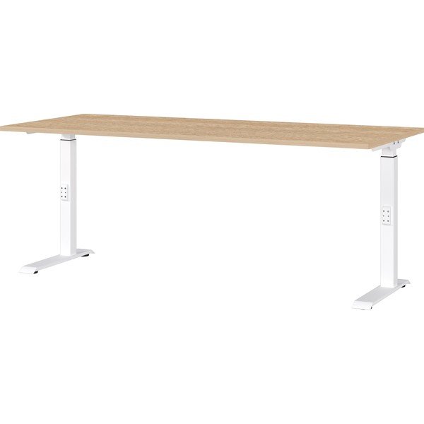 Reguliuojamas darbo stalas su ąžuolo dekoro stalviršiu 80x180 cm Downey – Germania