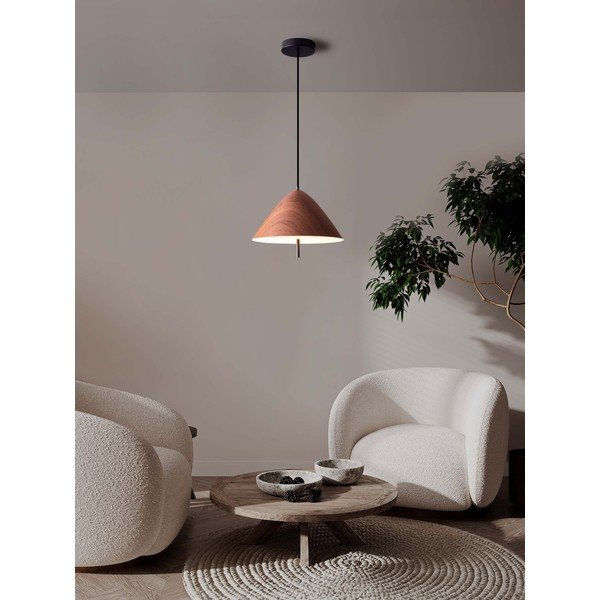 Natūralios spalvos iš metalo kabantis šviestuvas LED ø 40 cm su metaliniu gaubtu Oros – Nova Luce-image-3