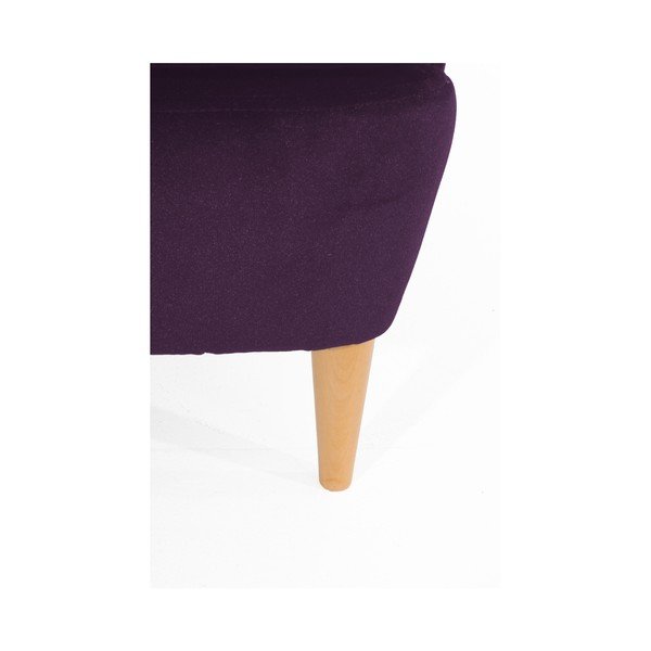 Violetinės spalvos fotelis su šviesiai rudomis kojomis "Max Winzer Clint Suede-image-4