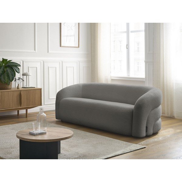 Pilkos spalvos sofa iš boucle 193 cm Elina – Bobochic Paris-image-1
