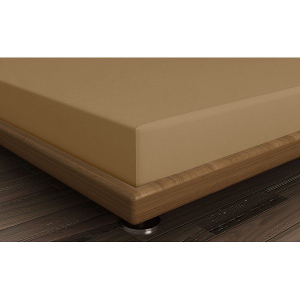 Iš medvilnės paklodė rudos spalvos su guma 140x200 cm – Mijolnir-image-1