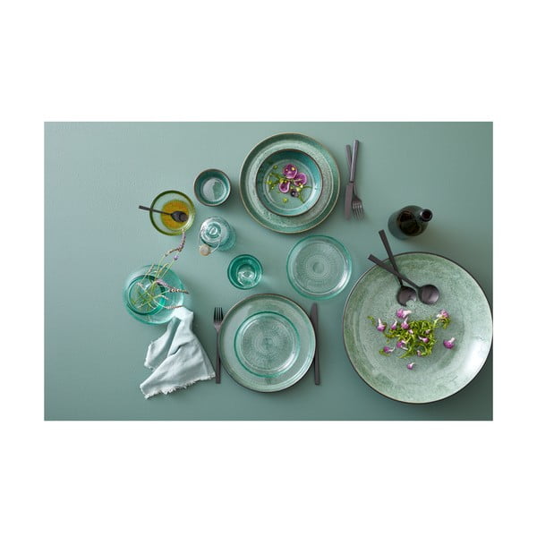 Žalios spalvos/juodos spalvos iš akmens masės mažas dubuo Gastro Green/Black – Bitz-image-4