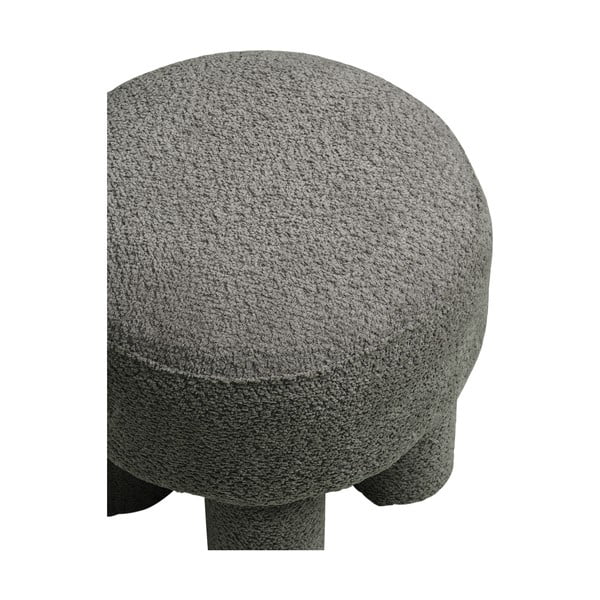 Tamsiai pilkos spalvos iš šenilinio audinio pufas Canberra – House Nordic-image-3