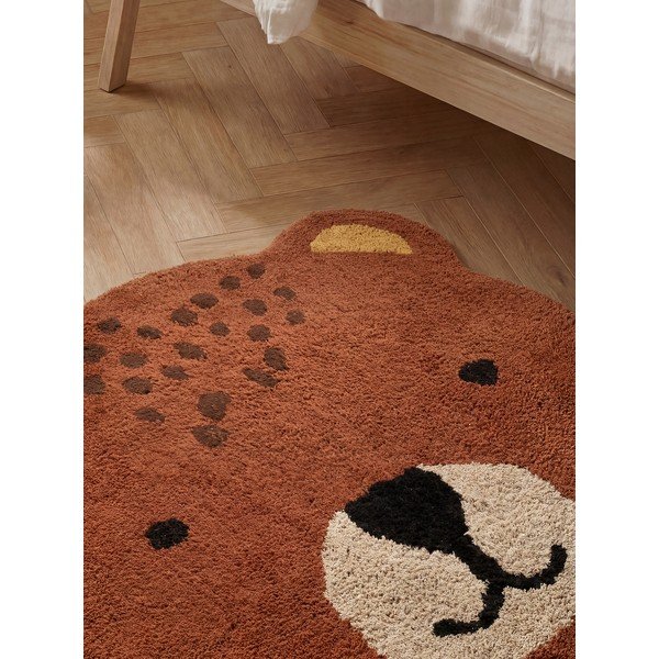 Skalbiamas/rankų darbo rudos spalvos iš medvilnės vaikiškas kilimas 120x149 cm Snuggle Berry – Hanse Home-image-3