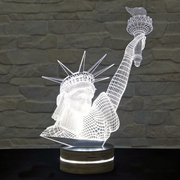 Laisvės statula 3D stalinis šviestuvas
